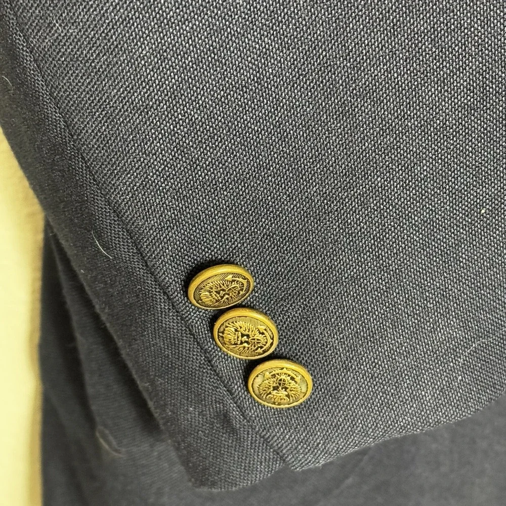 Vintage 70s Levi Strauss Navy Blue Blazer‎ Suit Jacket Two Button Made in USA
